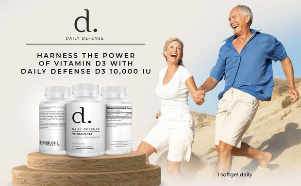 Vitamin D3 10,000 IU Per Serving Non-GMO by Daily Defense