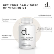 Vitamin D3 1,500 IU Per Serving Non-GMO by Daily Defense