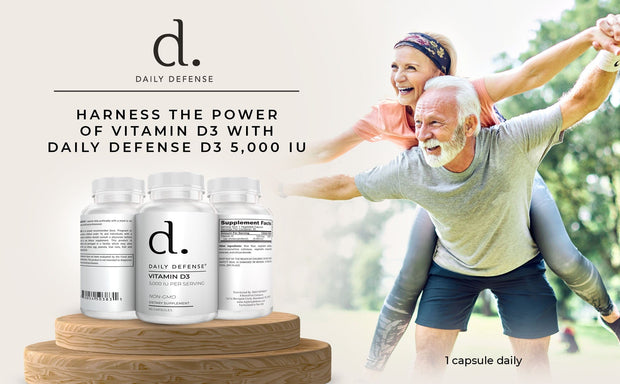 Vitamin D3 5,000 IU Per Serving Non-GMO by Daily Defense