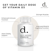 Vitamin D3 5,000 IU Per Serving Non-GMO by Daily Defense