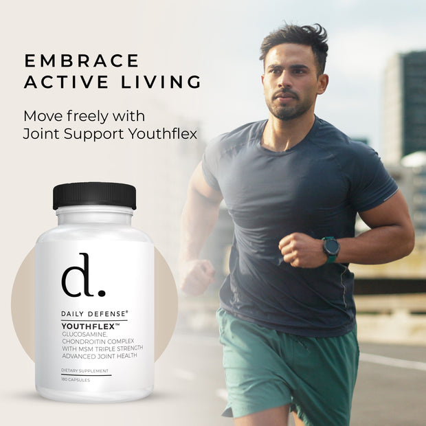 Youthflex Joint Support Formula with MSM, Glucosamine and Chondroitin Advanced Joint Health by Daily Defense