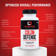 Colon Defense Colon Cleanse Detox for Optimal Liver, Gut & Digestion Bowel Cleanse - Cascara Sagrada, Senna Leaf, & Psyllium Husk Capsules by Consumer Nutrition