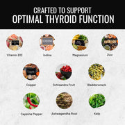 Thyroid Support Supplement with Iodine Energy & Focus Support Formula - Vegetarian & Non-GMO - Vitamin B12 Complex, Zinc, Selenium, Ashwagandha, & Kelp Thyroid Defense by Consumer Nutrition